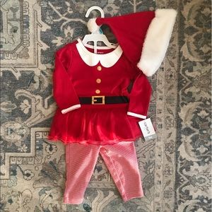 NEW 6M Santa baby girl 3 piece set
